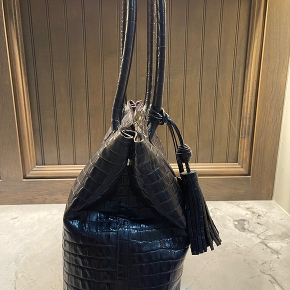 BRAHMIN MEDIUM SHOULDER BAG IN DARK BROWN - Picture 8 of 11